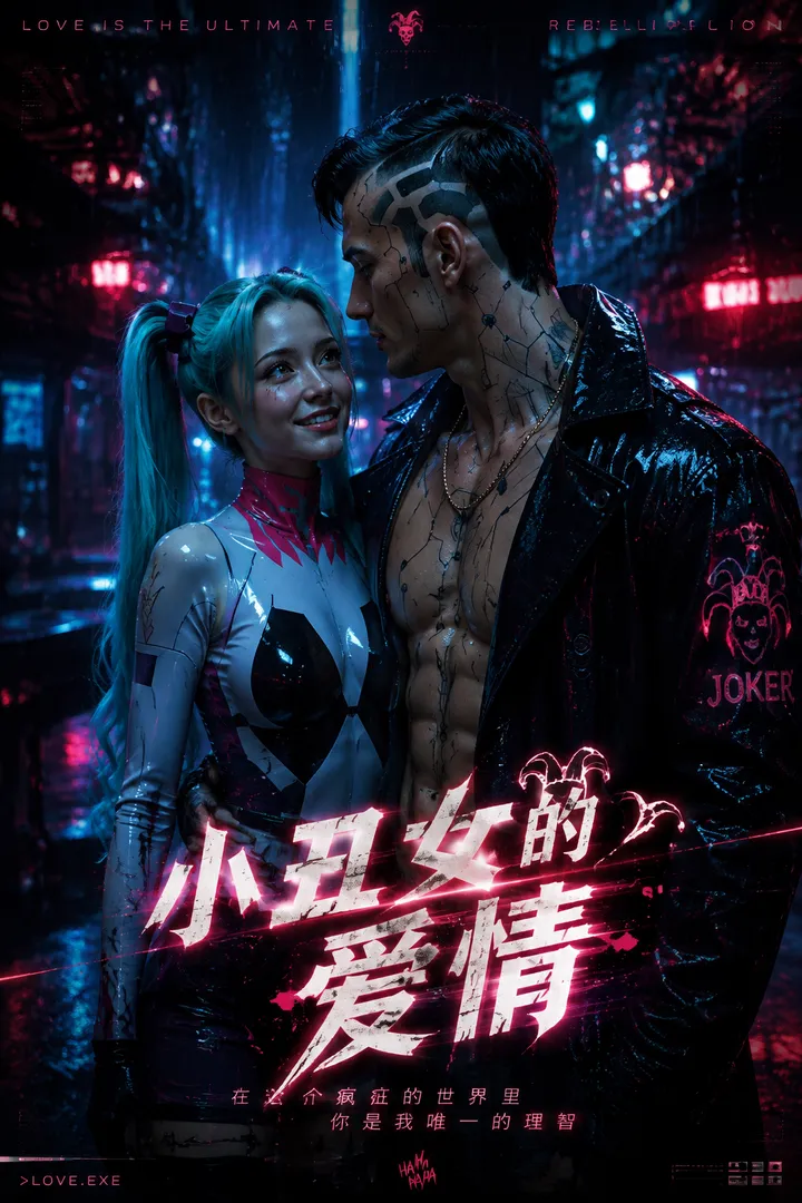 小丑女的爱情-AI赛博朋克风